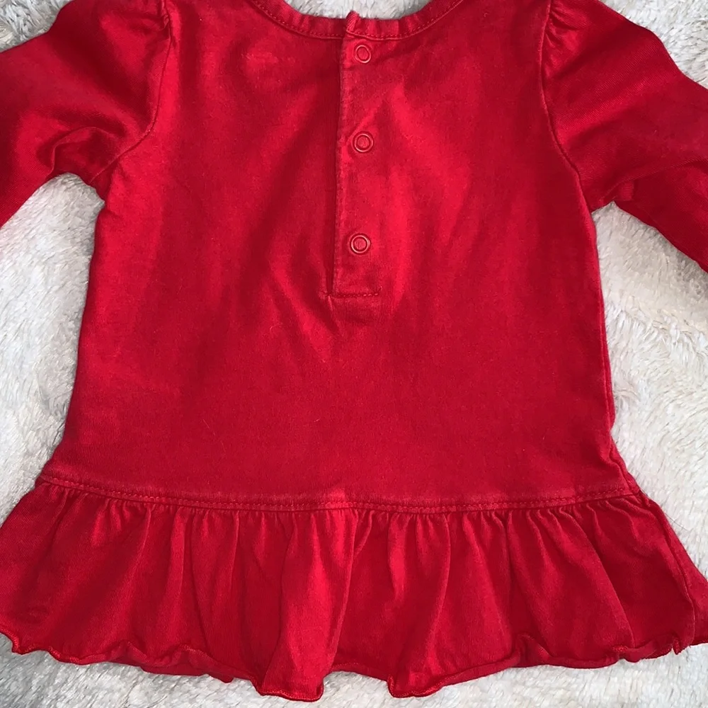 2 Carter’s Valentine’s Red Tops Baby 3m Hearts